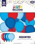 PARTY BALLOONS BOYS 25 PACK (12924-B-1)